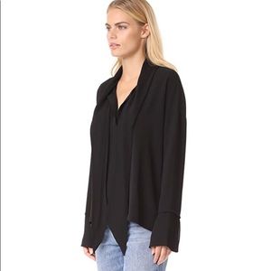 Theory Scarf Shirt B in black; size P